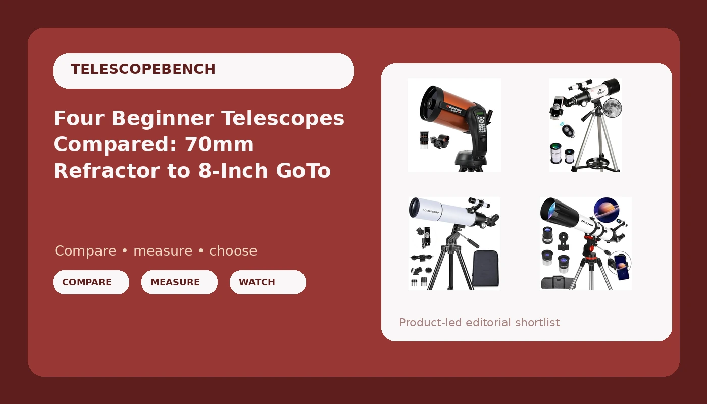 Four Beginner Telescopes Compared: 70mm Refractor to 8-Inch GoTo