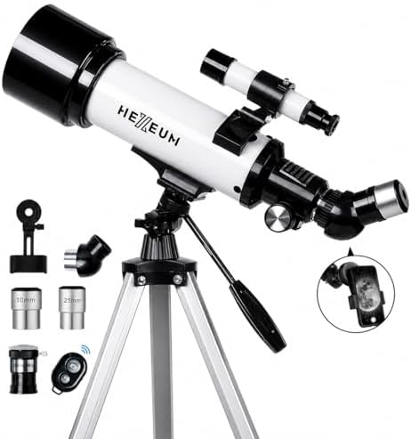 70mm 500mm Telescope for Beginners, AZ Mount Moon Viewing