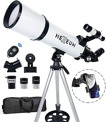 Koolpte Telescope for Adults, 80mm/600mm AZ Refractor for Beginners