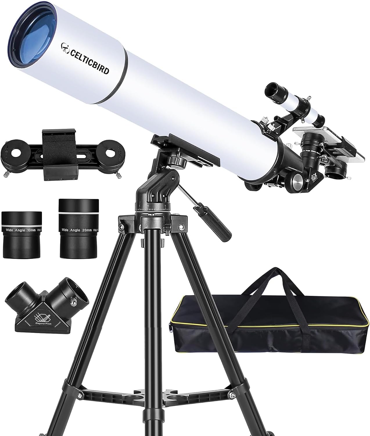 Celticbird Telescope for Adults Astronomy Beginners, 80mm Aperture 800mm Refr...