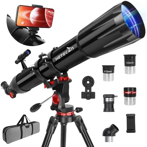 HETEKAN Telescope for Adults High Powered, 90mm Aperture 900mm Refractor